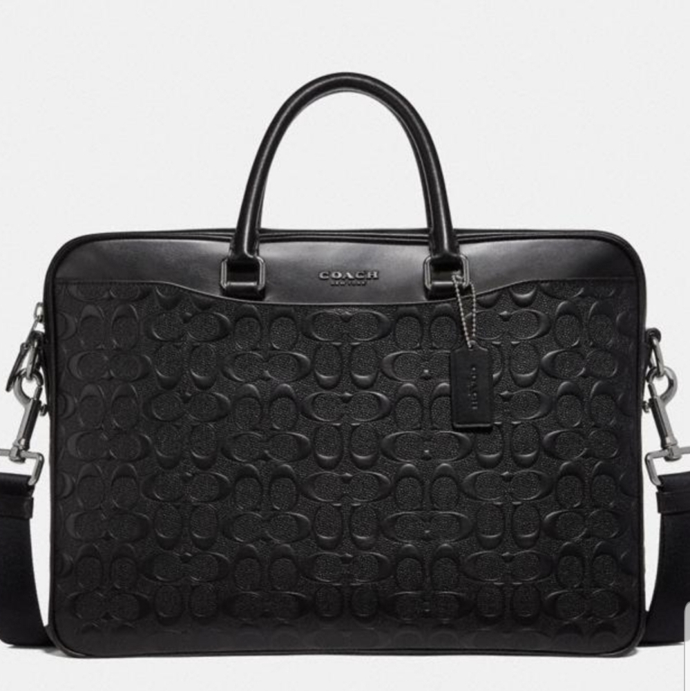 COACH Signature Briefcase Computer Laptop Bag NWT AUTHENTICITY GUARANTEE